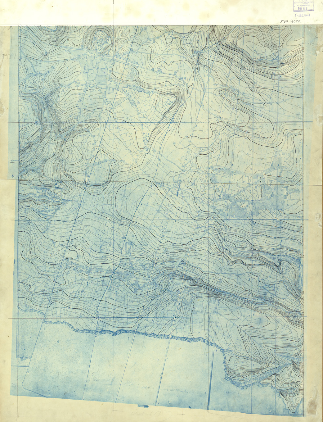 (N:32524) MALTA - ISOLA DI GOZO - FOGLIO VII - VITTORIA ( RABAT ) - ORIGINALI - OROGRAFIA (SE007222) Carte e stampe antiche: riproduzione a colori su carta (formato A1)