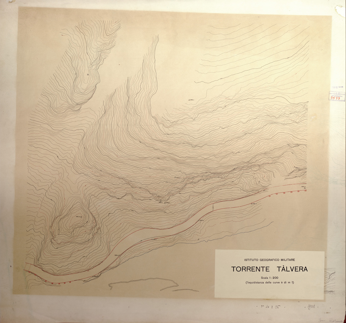 (N:32530) TORRENTE TALVERA (SE007228) Carte e stampe antiche: riproduzione a colori su carta (formato A1)