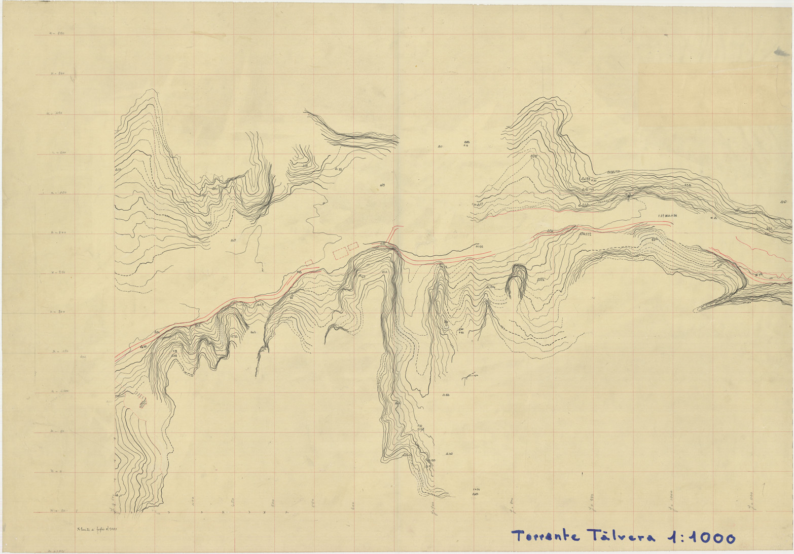 (N:32531) TORRENTE TALVERA - TAVOLA 1 (SE007229) Carte e stampe antiche: riproduzione a colori su carta (formato A1)
