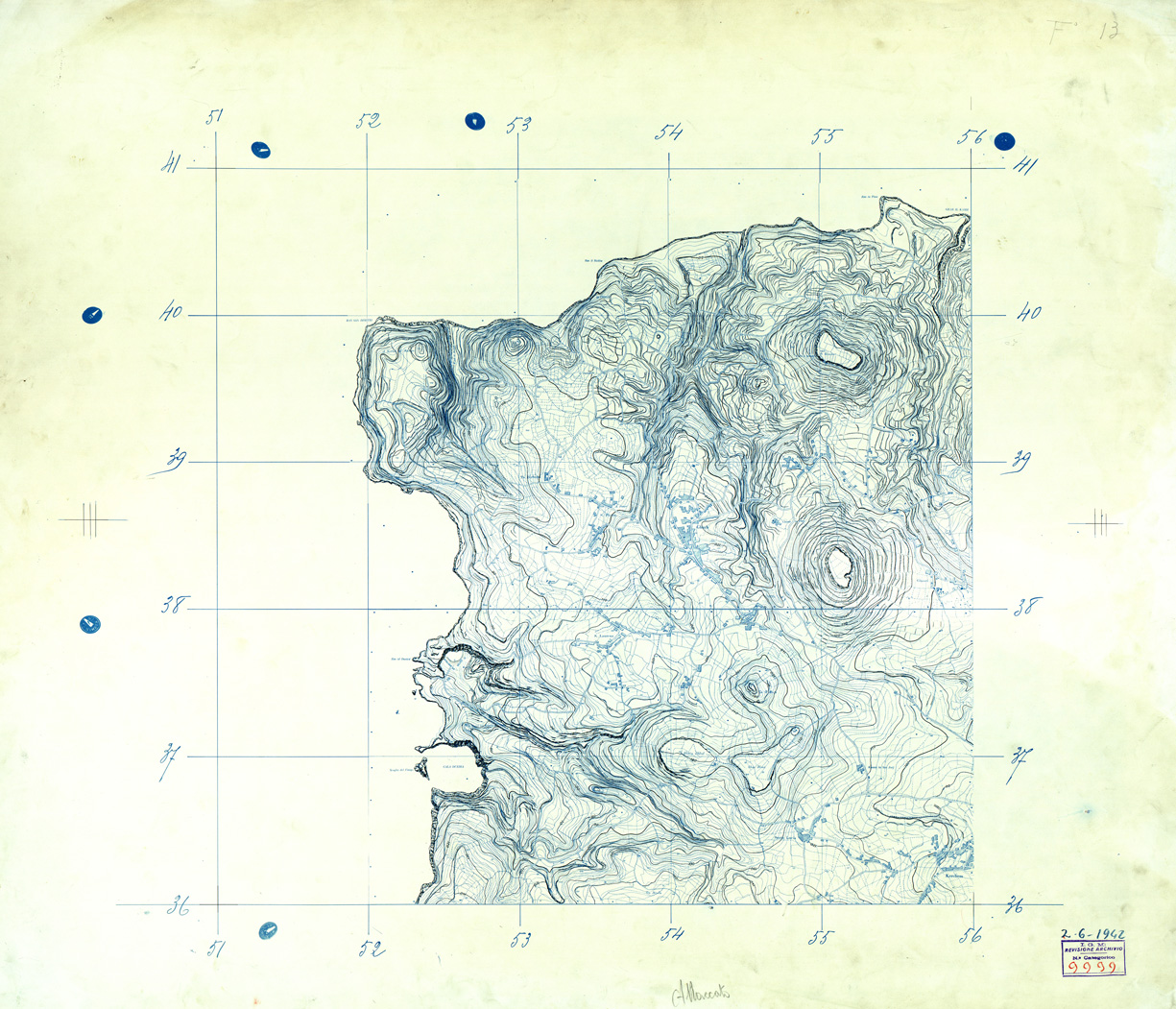 (N:32558) MALTA - ISOLA DI GOZO - SEZIONE 13 (CURVE). (SE007257) Carte e stampe antiche: riproduzione a colori su carta (formato A1)