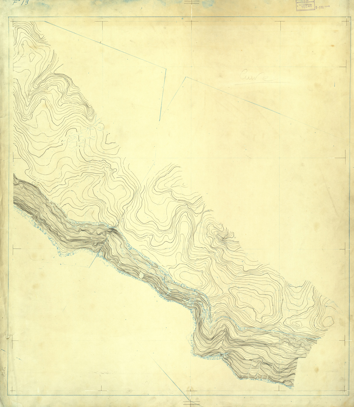 (N:32664) MALTA - FOGLIO XIII - DINGLI - ORIGINALI - CURVE (SE007363) Carte e stampe antiche: riproduzione a colori su carta (formato A1)
