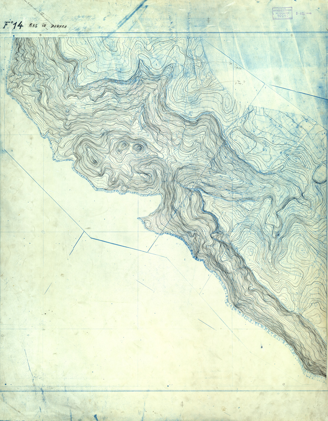 (N:32666) MALTA - FOGLIO XIV - RAS ID DAWARA - ORIGINALI - CURVE (SE007365) Carte e stampe antiche: riproduzione a colori su carta (formato A1)