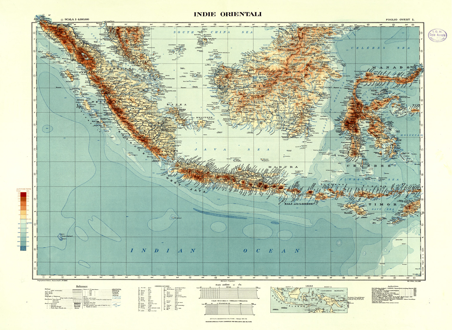 (N:32749) INDIE ORIENTALI - FOGLIO 1 OVEST. (SE007447) Carte e stampe antiche: riproduzione a colori su carta (formato A1)