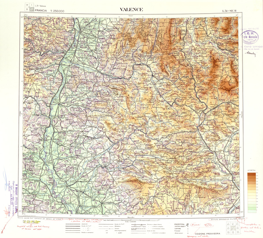 (N:33065) FRANCIA - VALENCE SEZ. L31 II S.E. (SE007483) Carte e stampe antiche: riproduzione a colori su carta (formato A1)