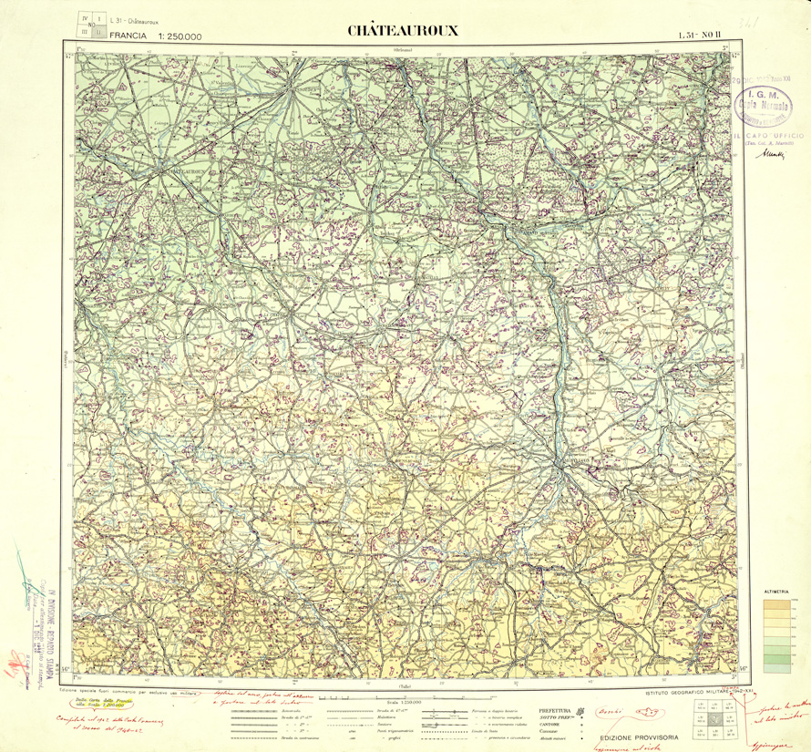 (N:33090) FRANCIA - CHATEAUROUX SEZ. L31 II N.O. (SE007497) Carte e stampe antiche: riproduzione a colori su carta (formato A1)