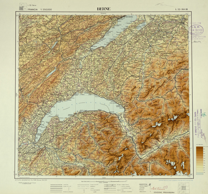 (N:33102) FRANCIA - BERNE SEZ. L32 III N.O. (SE007505) Carte e stampe antiche: riproduzione a colori su carta (formato A1)