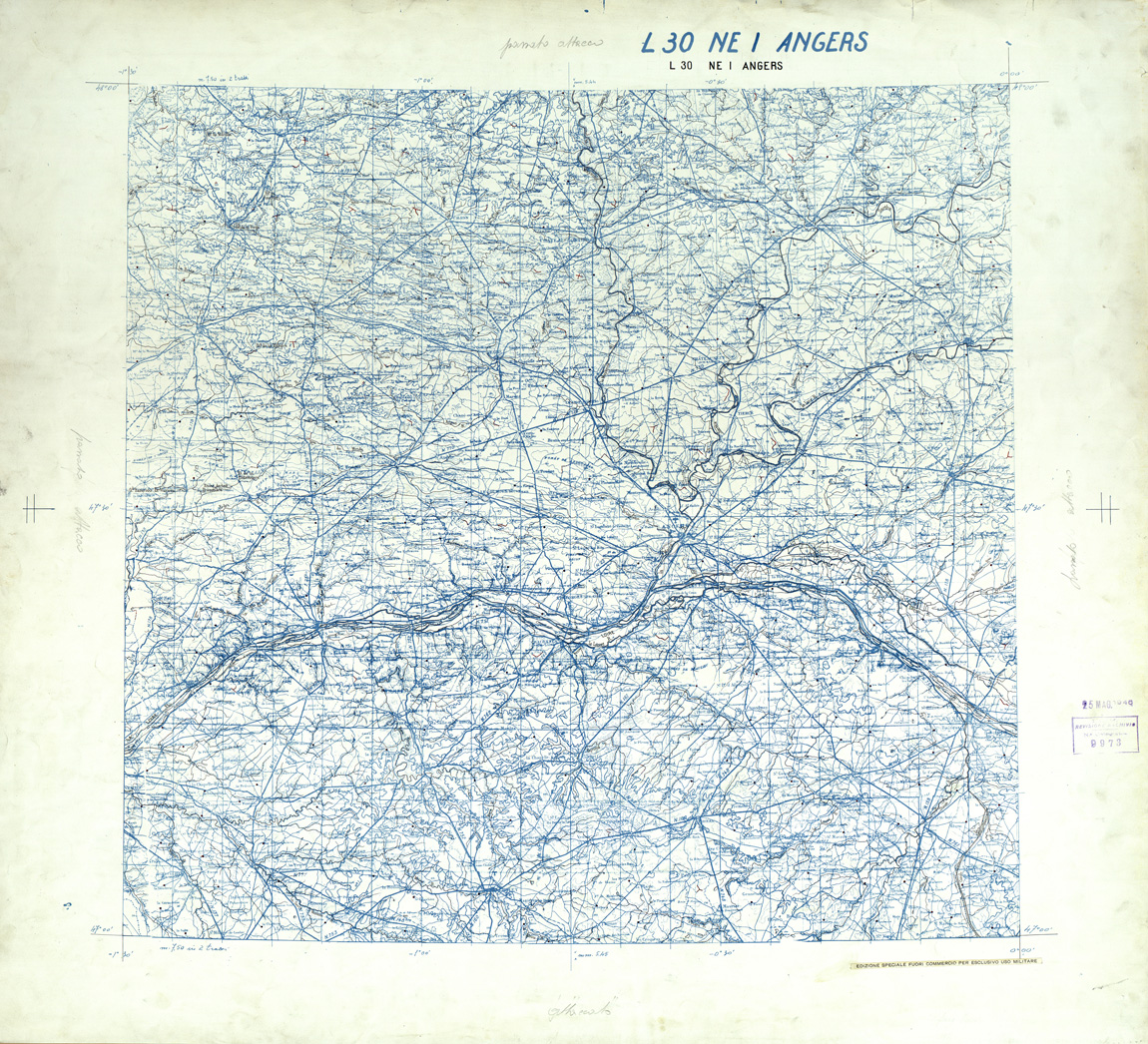 (N:33139) FRANCIA ORIGINALI A TIPI SEPARATI - ANGERS SEZ. L30 I N.E. ACQUE. (SE007519) Carte e stampe antiche: riproduzione a colori su carta (formato A1)