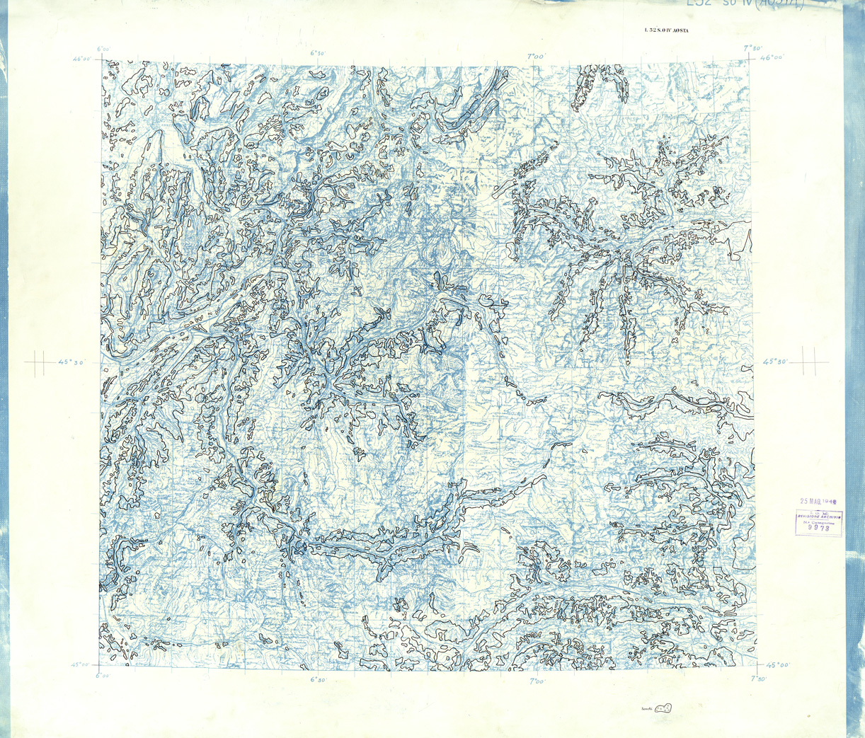 (N:33260) FRANCIA ORIGINALI A TIPI SEPARATI - AOSTA SEZ. L32 IV S.O. BOSCHI. (SE007617) Carte e stampe antiche: riproduzione a colori su carta (formato A1)