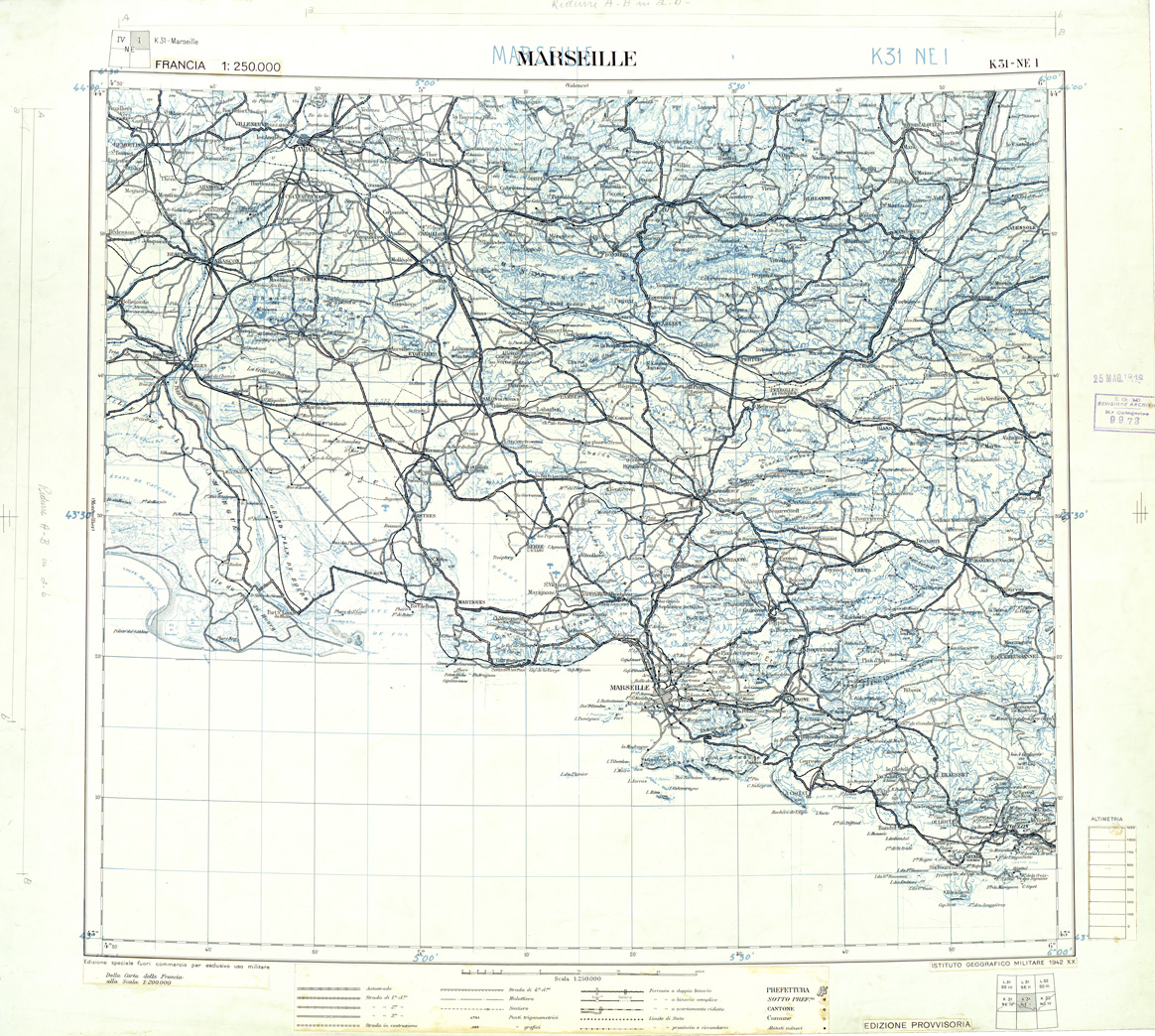 (N:33274) FRANCIA ORIGINALI A TIPI SEPARATI - MARSEILLE SEZ. K31 I N.E. NERO. (SE007630) Carte e stampe antiche: riproduzione a colori su carta (formato A1)