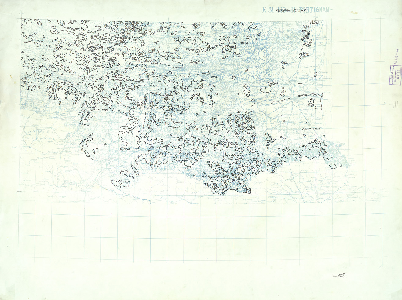 (N:33289) FRANCIA ORIGINALI A TIPI SEPARATI - PERPIGNAN SEZ. K31 II N.O. BOSCHI. (SE007645) Carte e stampe antiche: riproduzione a colori su carta (formato A1)