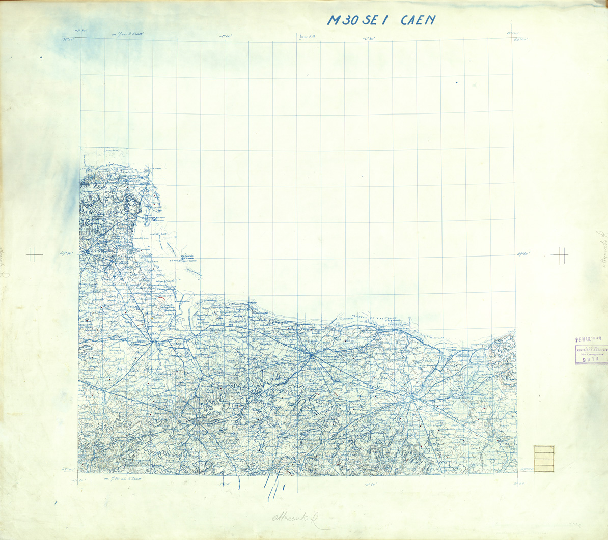 (N:33300) FRANCIA ORIGINALI A TIPI SEPARATI - CAEN SEZ. M30 I S.E. CURVE. (SE007656) Carte e stampe antiche: riproduzione a colori su carta (formato A1)