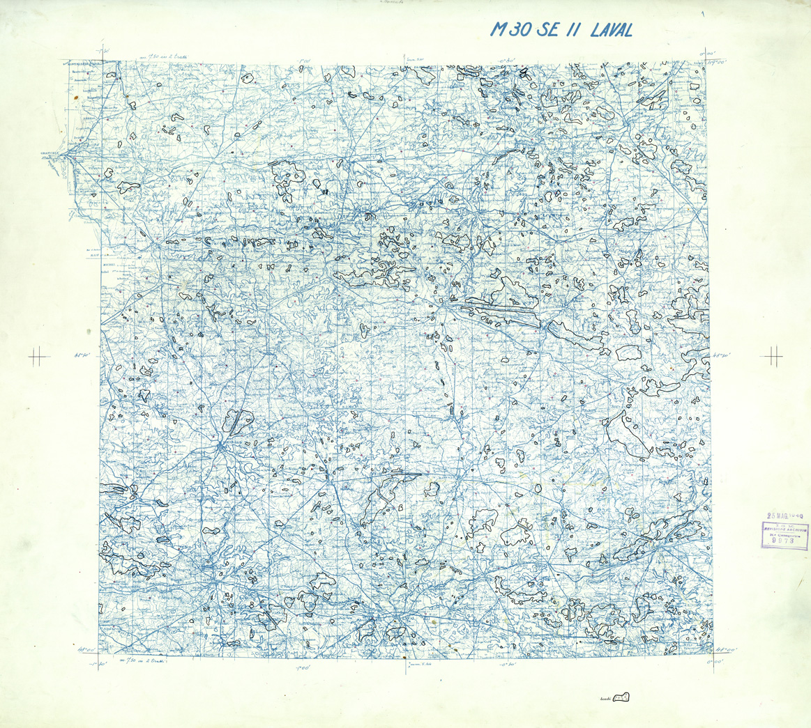 (N:33305) FRANCIA ORIGINALI A TIPI SEPARATI - LAVAL SEZ. M30 II S.E. BOSCHI. (SE007661) Carte e stampe antiche: riproduzione a colori su carta (formato A1)