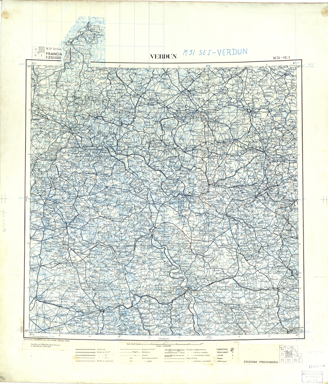 (N:33322) FRANCIA ORIGINALI A TIPI SEPARATI - VERDUN SEZ. M31 I S.E. NERO. (SE007678) Carte e stampe antiche: riproduzione a colori su carta (formato A1)