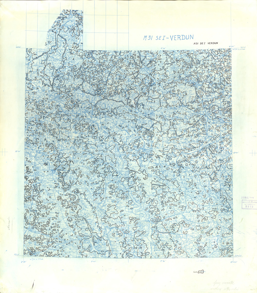 (N:33325) FRANCIA ORIGINALI A TIPI SEPARATI - VERDUN SEZ. M31 I S.E. BOSCHI. (SE007681) Carte e stampe antiche: riproduzione a colori su carta (formato A1)