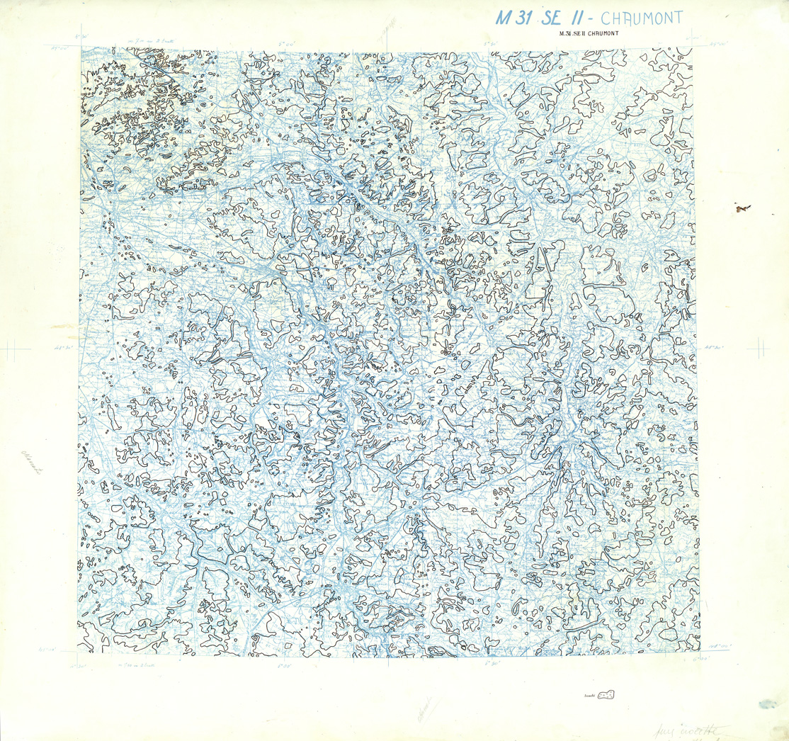 (N:33329) FRANCIA ORIGINALI A TIPI SEPARATI - CHAUMONT SEZ. M31 II S.E. BOSCHI. (SE007685) Carte e stampe antiche: riproduzione a colori su carta (formato A1)