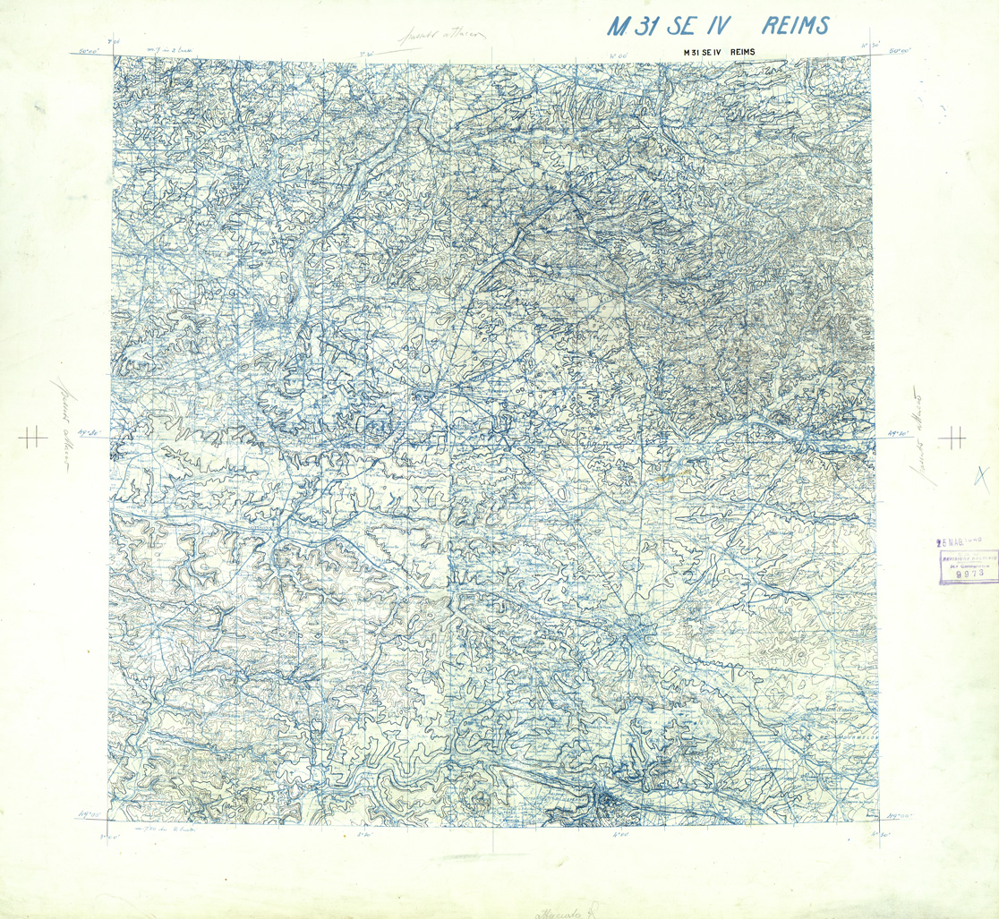 (N:33336) FRANCIA ORIGINALI A TIPI SEPARATI - REIMS SEZ. M31 IV S.E. CURVE. (SE007692) Carte e stampe antiche: riproduzione a colori su carta (formato A1)