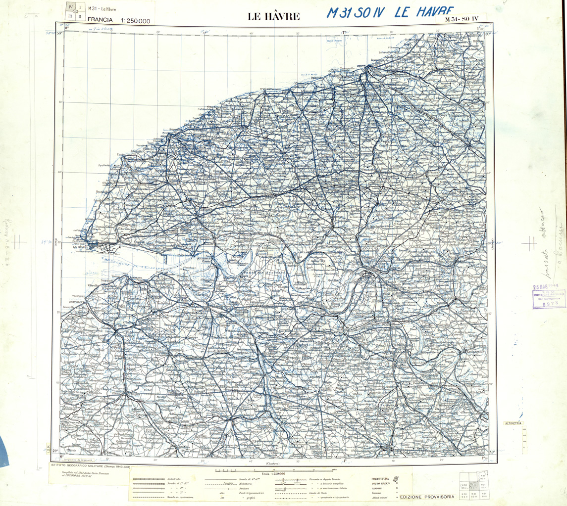 (N:33353) FRANCIA ORIGINALI A TIPI SEPARATI - LE HAVRE SEZ. M31 IV S.O. NERO. (SE007706) Carte e stampe antiche: riproduzione a colori su carta (formato A1)