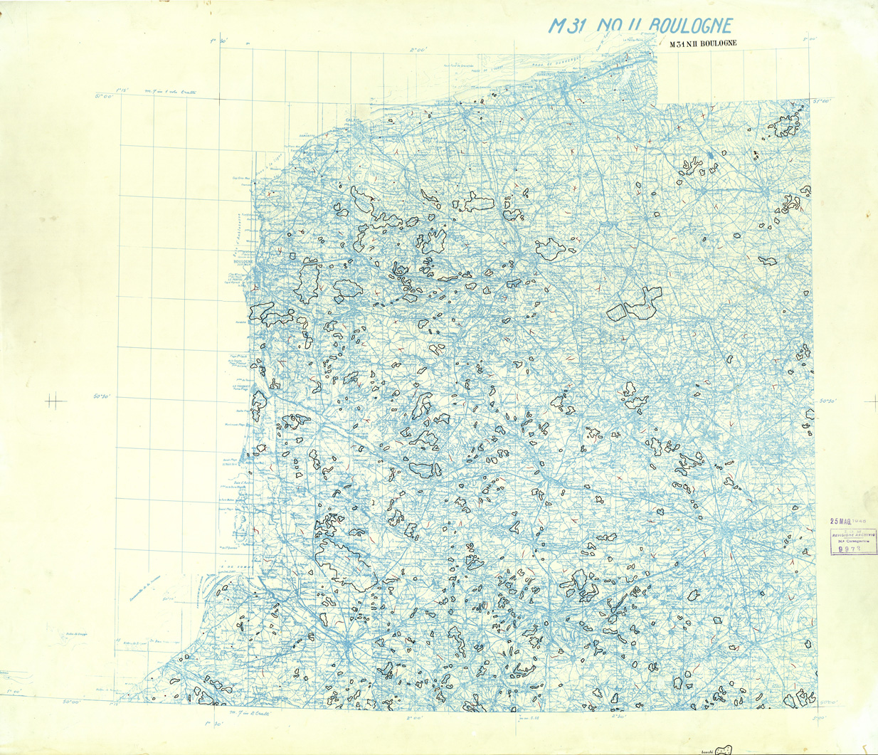 (N:33361) FRANCIA ORIGINALI A TIPI SEPARATI - BOULOGNE SEZ. M31 II N.O. BOSCHI. (SE007713) Carte e stampe antiche: riproduzione a colori su carta (formato A1)