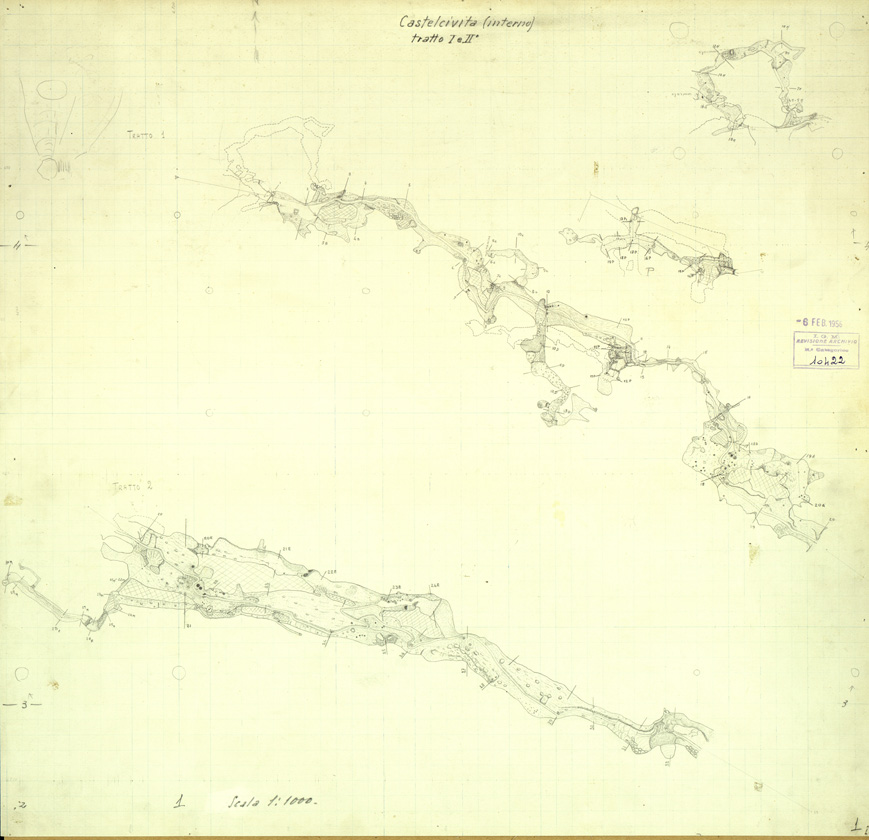 (N:33601) GROTTA DI CASTELCIVITA - I E II TRATTO (SE007797) Carte e stampe antiche: riproduzione a colori su carta (formato A1)
