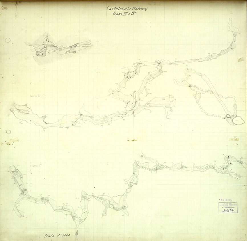 (N:33602) GROTTA DI CASTELCIVITA - III E IV TRATTO (SE007798) Carte e stampe antiche: riproduzione a colori su carta (formato A1)