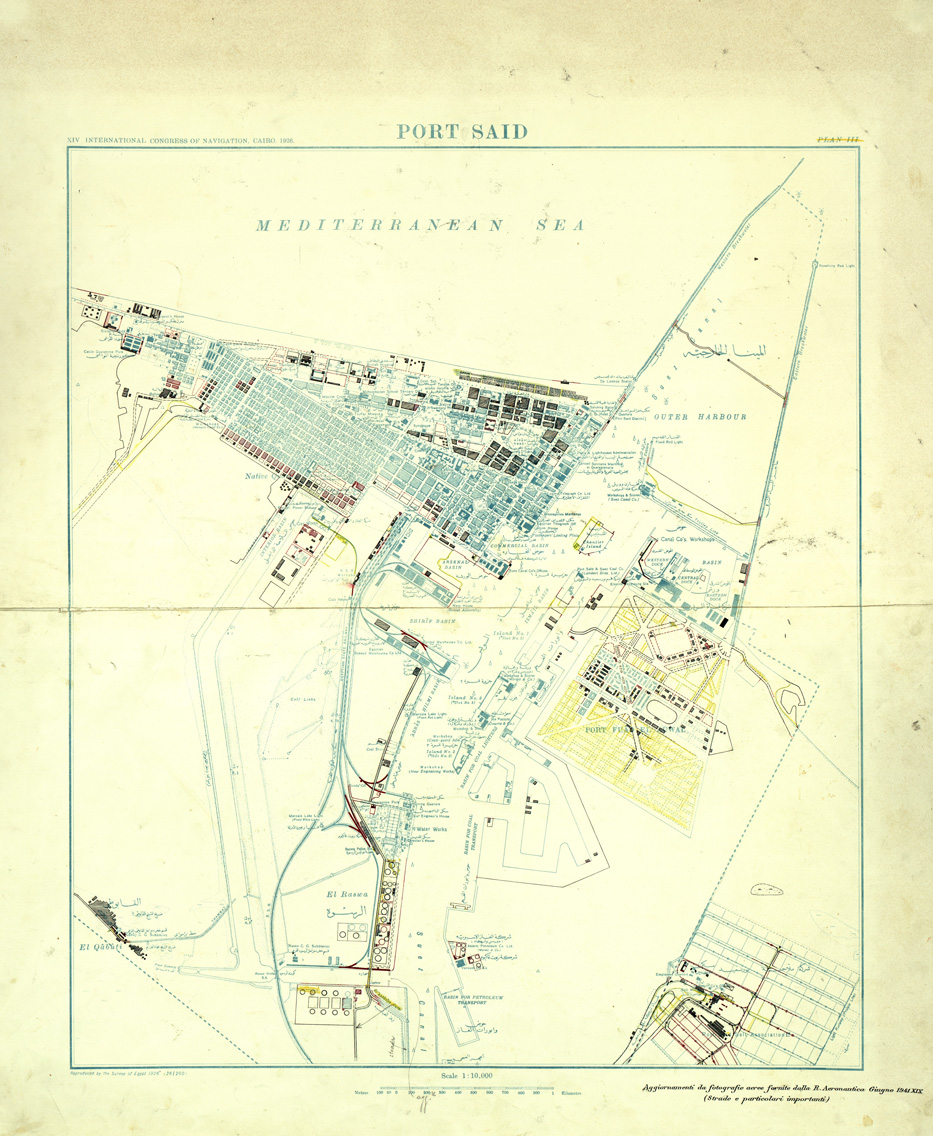 (N:33474) PORTO SAID - ORIGINALE DEGLI AGGIORNAMENTI (SE007888) Carte e stampe antiche: riproduzione a colori su carta (formato A1)