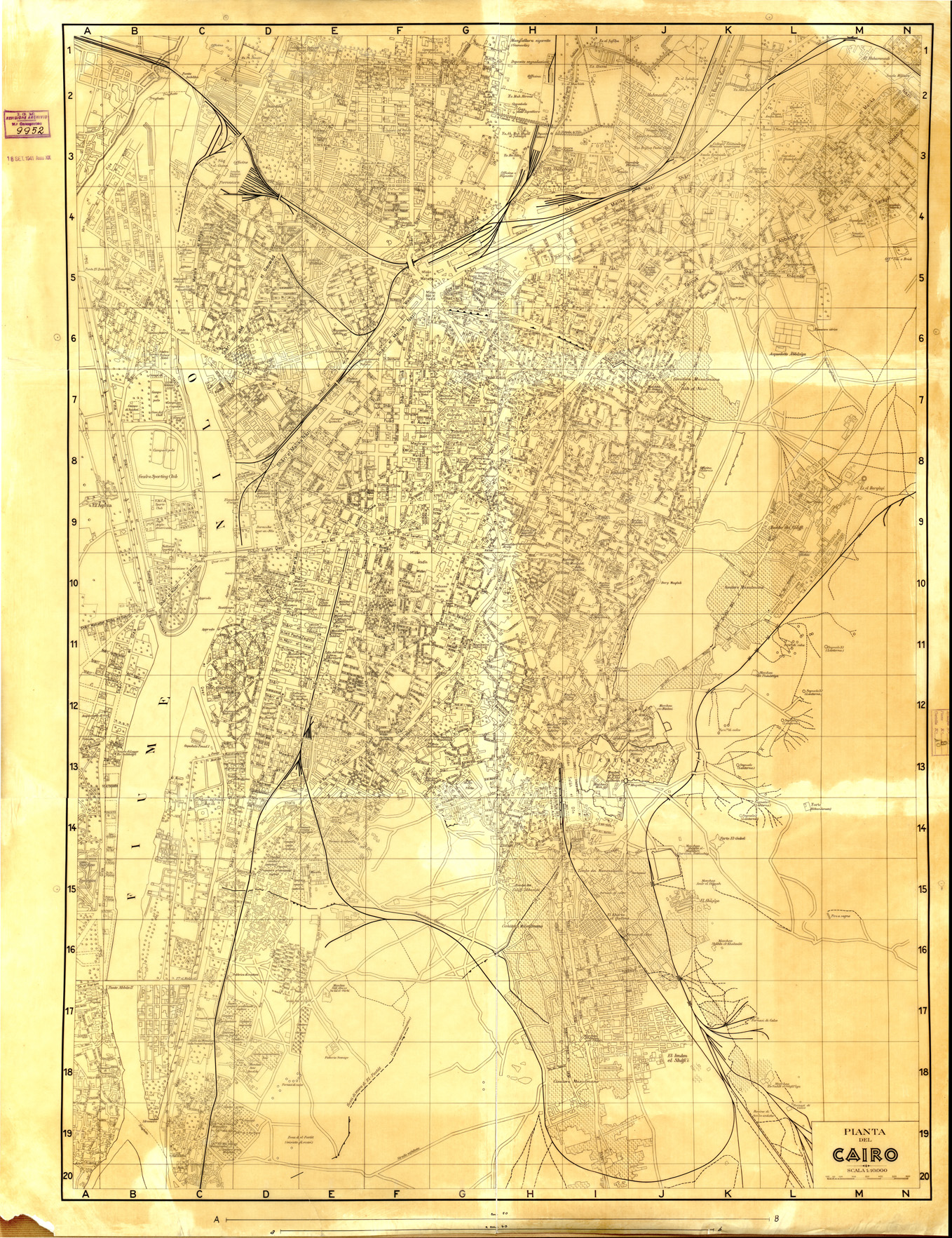 (N:33477) PIANTA DEL CAIRO - ORIGINALE (SE007891) Carte e stampe antiche: riproduzione a colori su carta (formato A1)