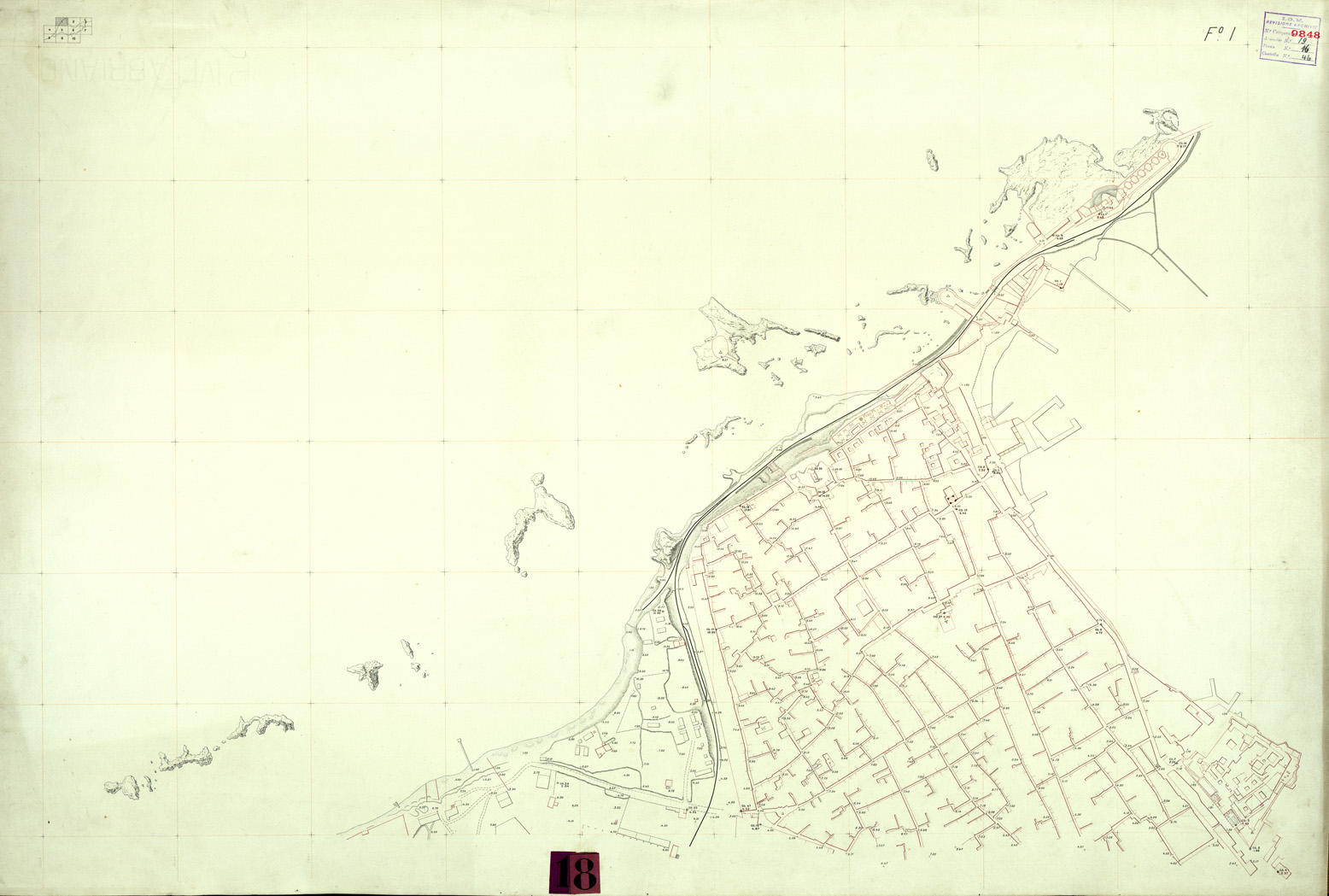 (N:33616) PIANO REGOLATORE DELLA CITTA' DI TRIPOLI - FOGLIO 1 - ORIGINALE (SE007957) Carte e stampe antiche: riproduzione a colori su carta (formato A1)