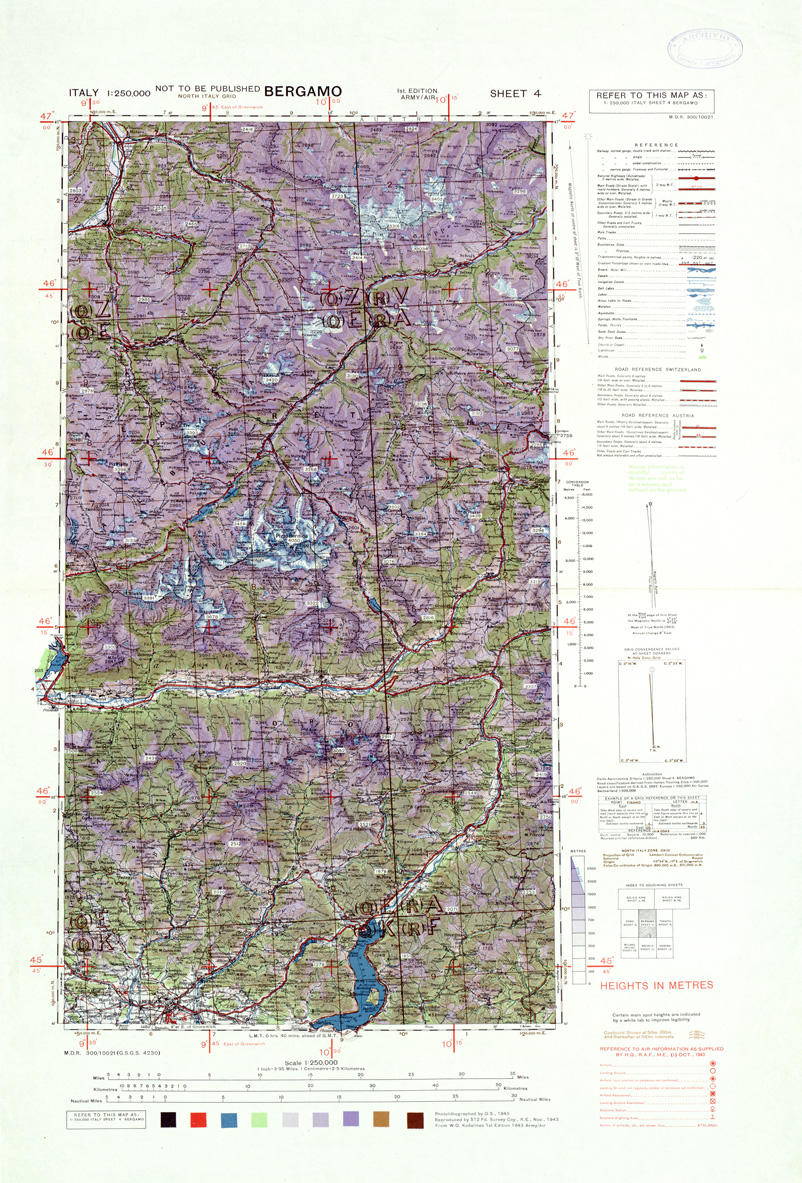 (N:33856) ITALY - SHEET 4 - BERGAMO. (SE008157) Carte e stampe antiche: riproduzione a colori su carta (formato A1)