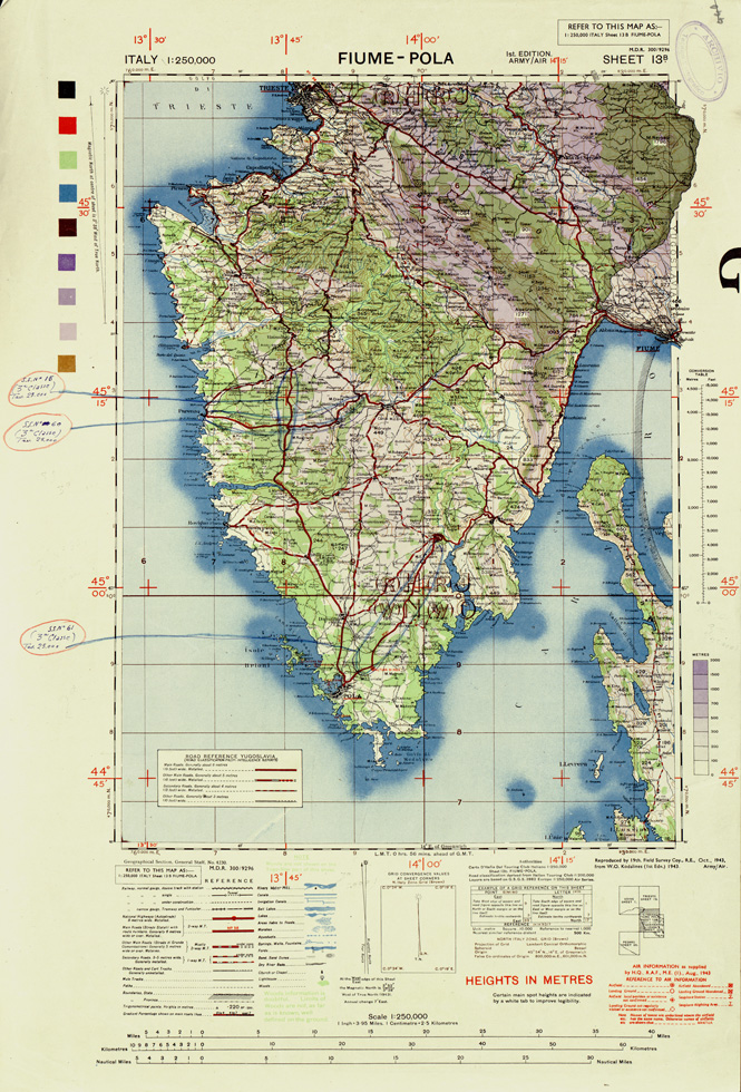 (N:33869) ITALY - SHEET 13B - FIUME - POLA. (SE008168) Carte e stampe antiche: riproduzione a colori su carta (formato A1)