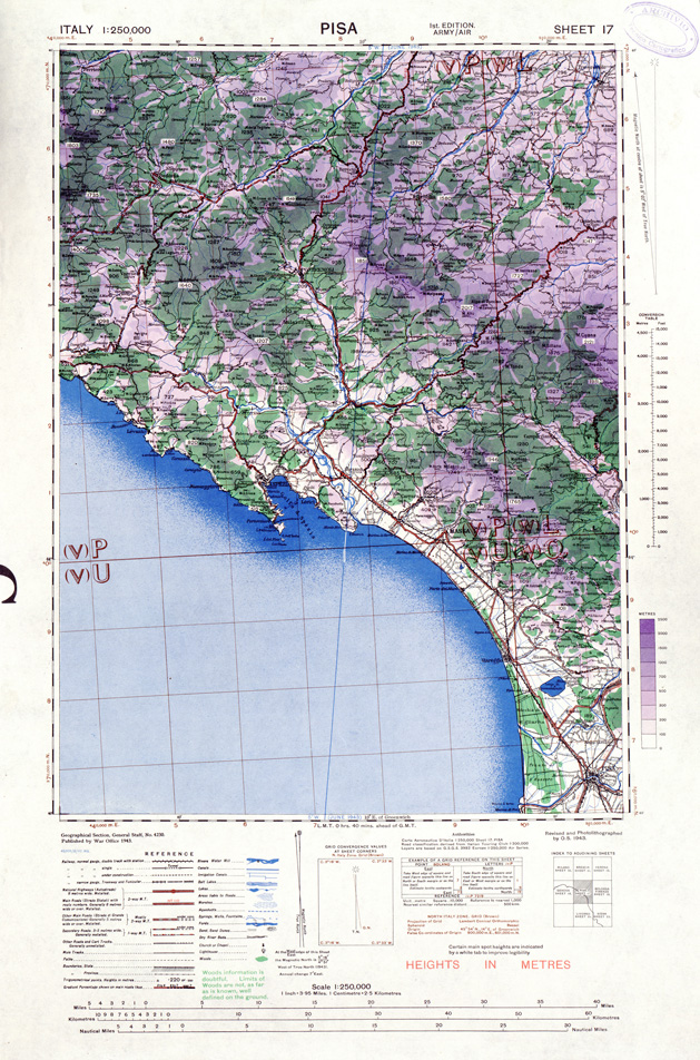 (N:33873) ITALY - SHEET 17 - PISA. (SE008172) Carte e stampe antiche: riproduzione a colori su carta (formato A1)