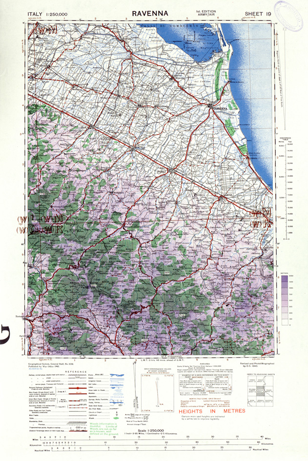 (N:33876) ITALY - SHEET 19 - RAVENNA. (SE008174) Carte e stampe antiche: riproduzione a colori su carta (formato A1)