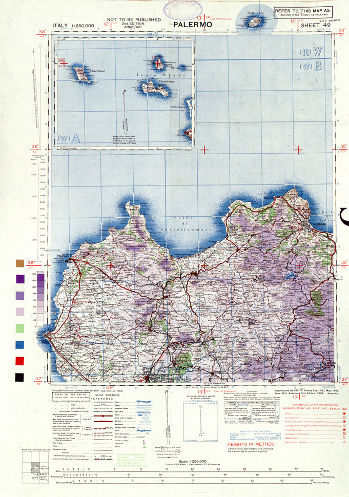 (N:33908) ITALY - SHEET 49 - PALERMO. (SE008200) Carte e stampe antiche: riproduzione a colori su carta (formato A1)