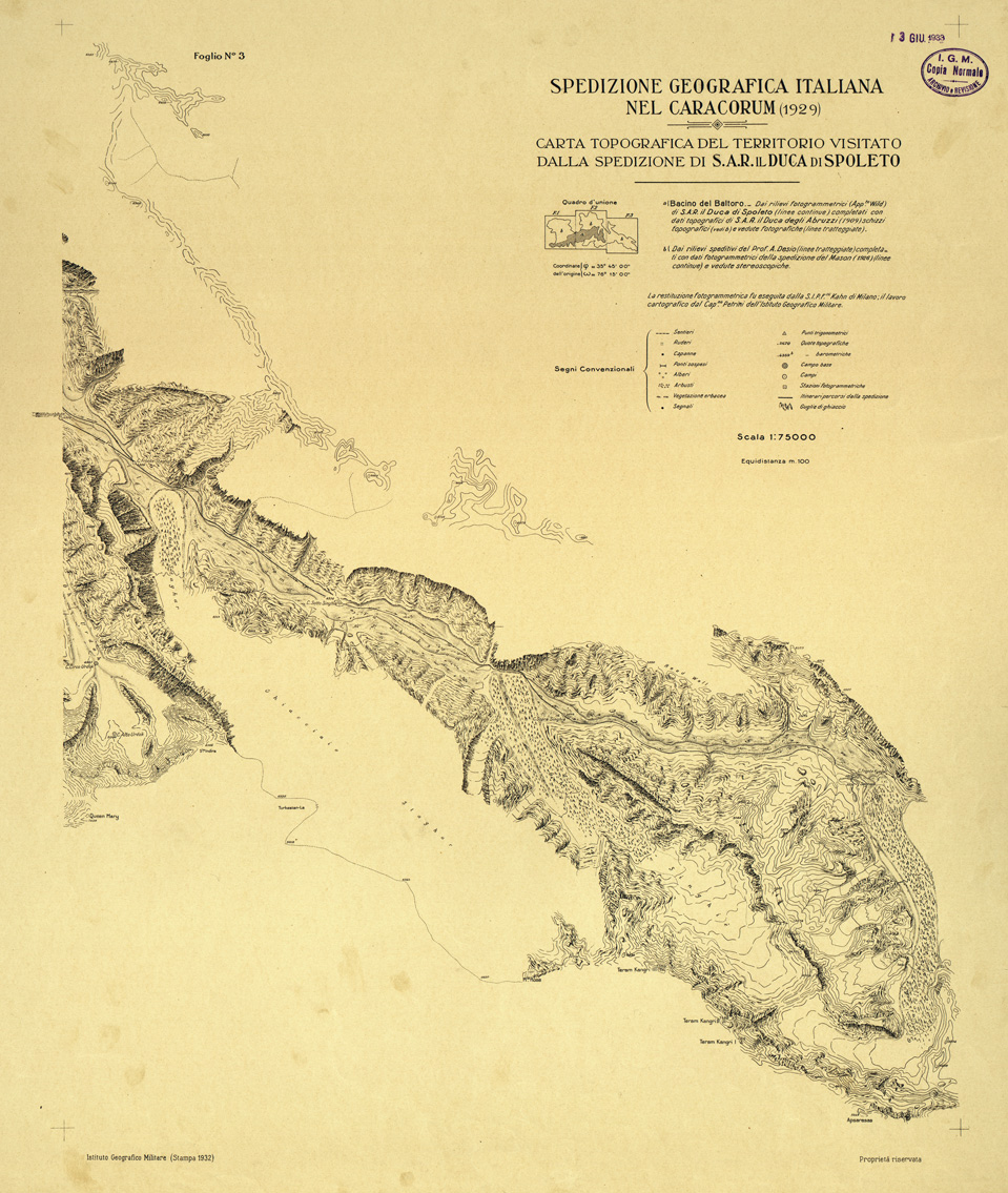 (N:34165) SPEDIZIONE GEOGRAFICA ITALIANA NEL CARACORUM - FOGLIO 3 (SE008325) Carte e stampe antiche: riproduzione a colori su carta (formato A1)