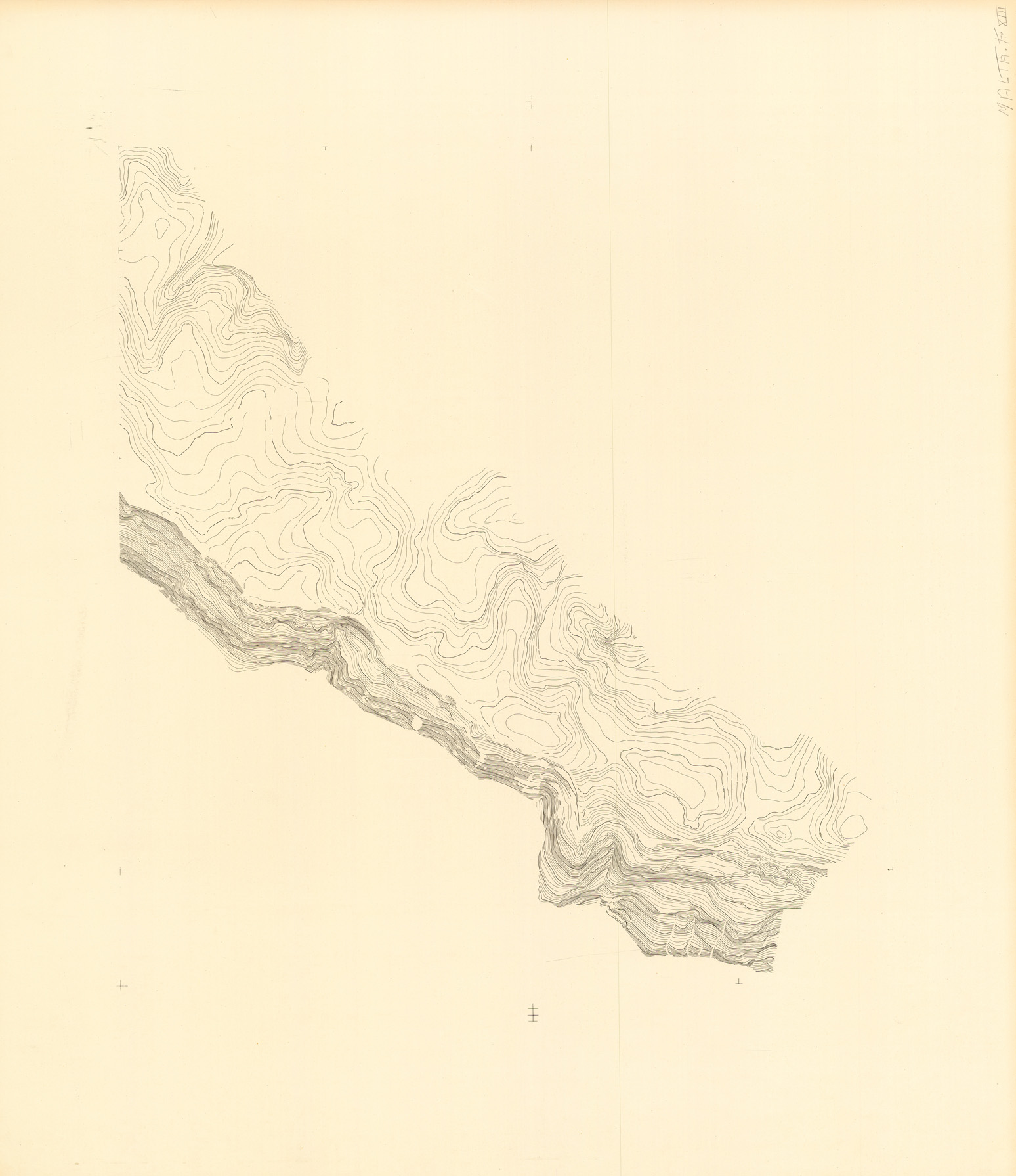 (N:34135) MALTA - FOGLIO XIII - DINGLI - COPIE DI PROVA - CURVE (SE008542) Carte e stampe antiche: riproduzione a colori su carta (formato A1)