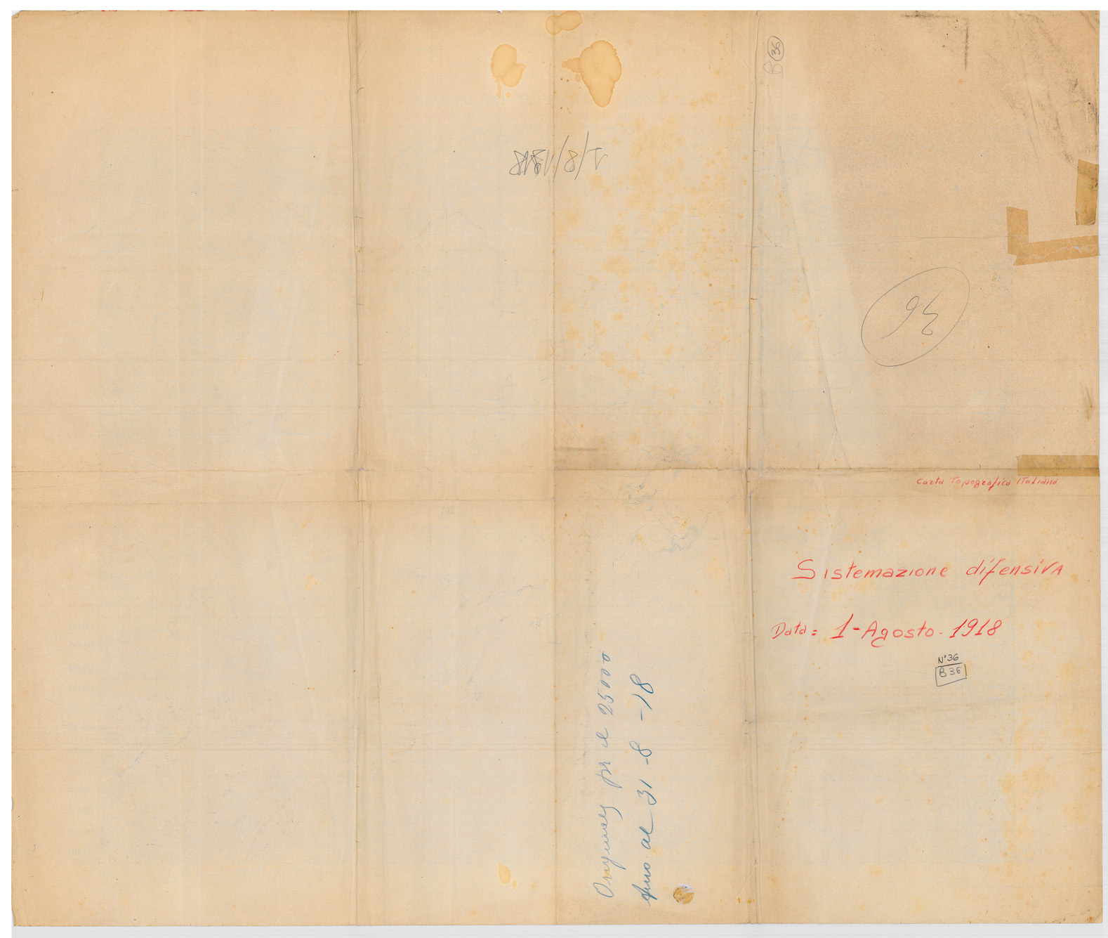 (N:34883) PALAZZO PONTE DI PIAVE (fronte e retro) (SE008598, SE008599) Carte e stampe antiche: riproduzione a colori su carta (formato A1)