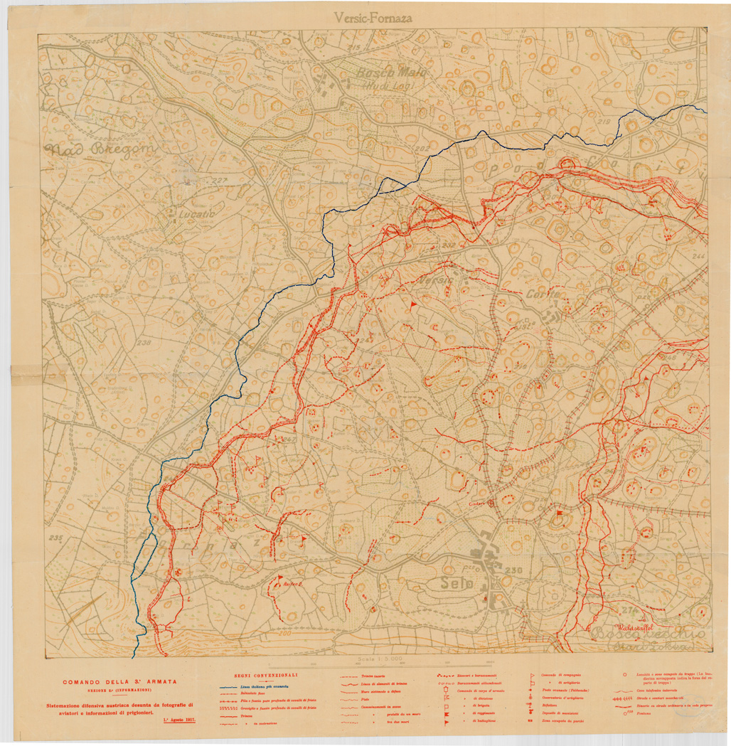 (N:34908) VERSIC FORNAZA (SE008625) Carte e stampe antiche: riproduzione a colori su carta (formato A1)