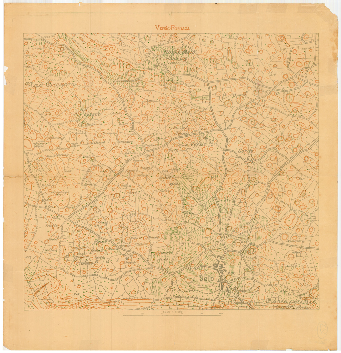 (N:34989) VERSIC FORNAZA (SE008682) Carte e stampe antiche: riproduzione a colori su carta (formato A1)