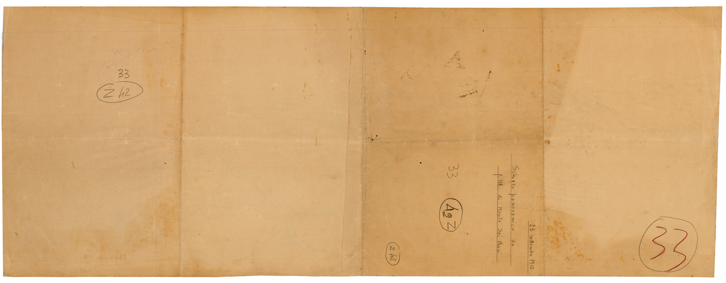 (N:35001) SCHIZZO PANORAMICO DAL MONTE SEI BUSI (SE008701, SE008702) Carte e stampe antiche: riproduzione a colori su carta (formato A1)