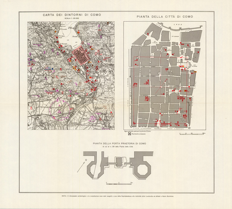 (N:35481) EDIZIONE ARCHEOLOGICA DELLA CARTA D'ITALIA ALLEGATO AL FOGLIO 032 COMO (SE008734) Carte e stampe antiche: riproduzione a colori su carta (formato A1)