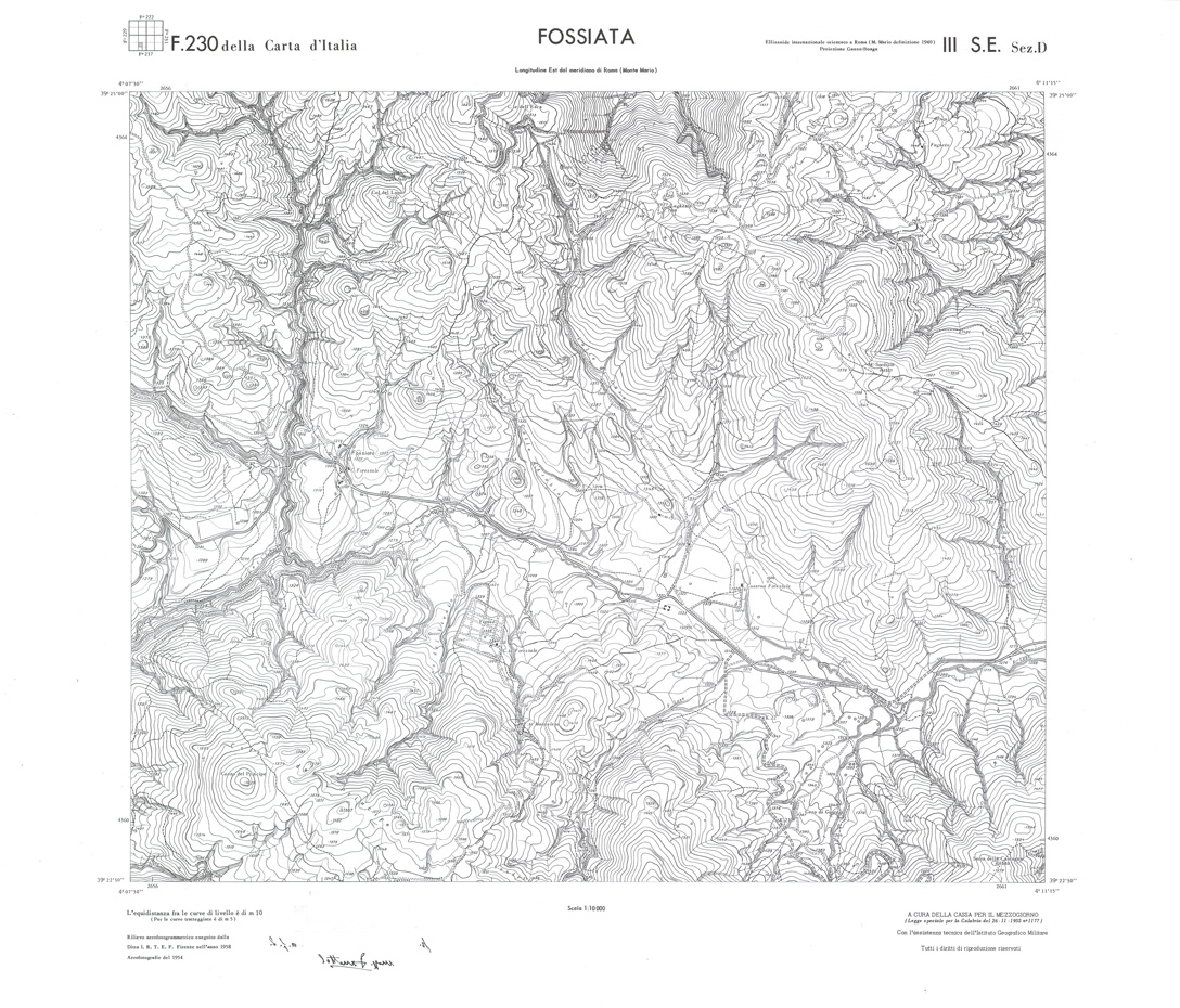 (N:36024) CALABRIA  FOGLIO 230 III SE SEZ  D FOSSIATA (SE008846) Carte e stampe antiche: riproduzione a colori su carta (formato A1)