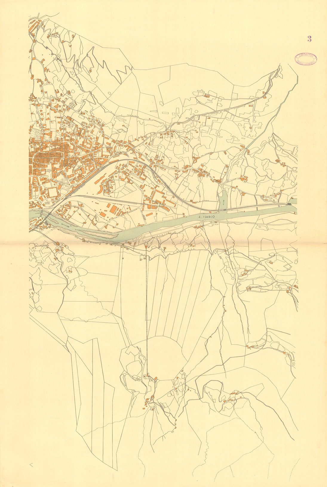 (N:36339) BOLZANO - FOGLIO 3 (SE009501) Carte e stampe antiche: riproduzione a colori su carta (formato A1)