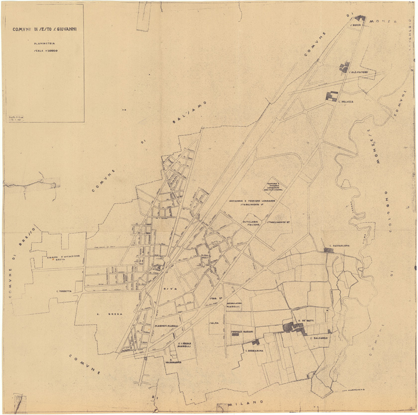 (N:36421) COMUNE DI SESTO S. GIOVANNI (SE009530) Carte e stampe antiche: riproduzione a colori su carta (formato A1)