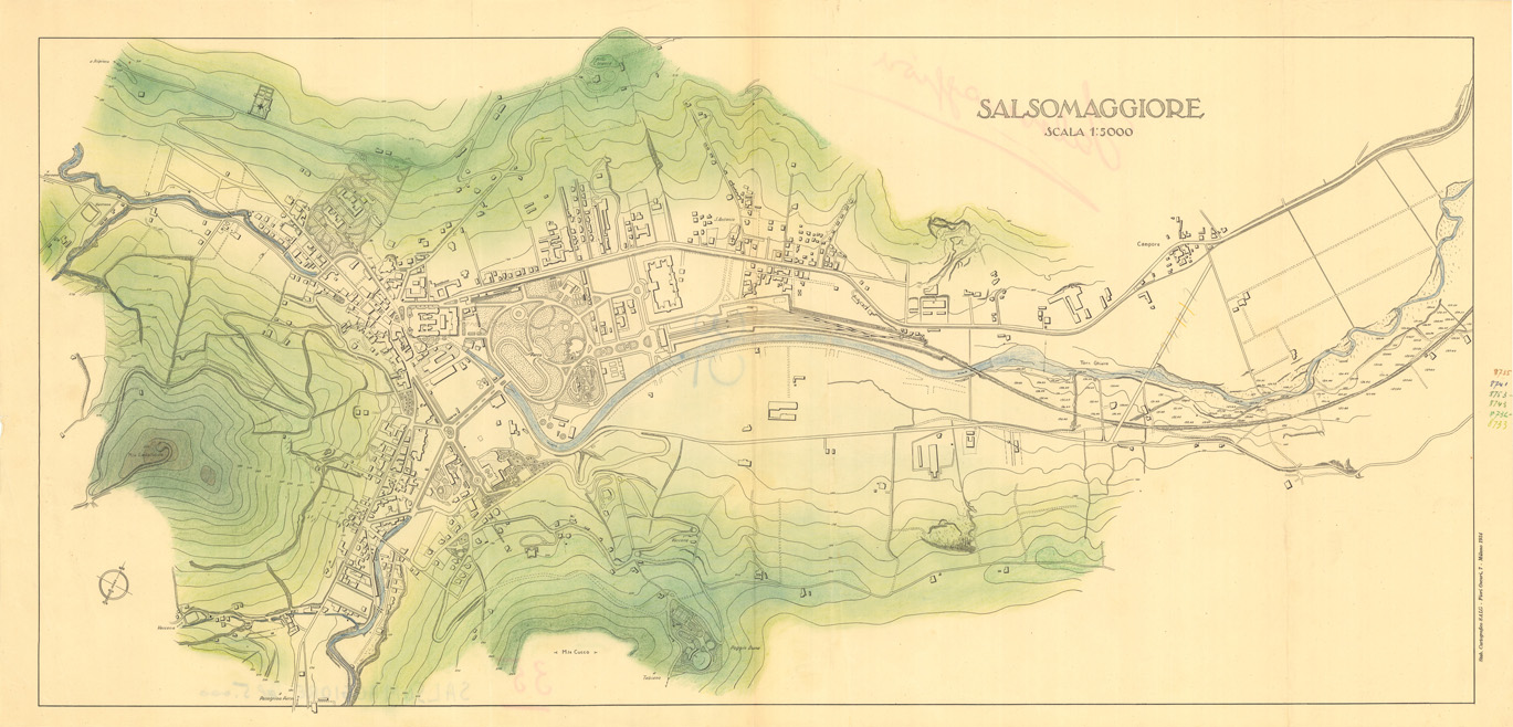 (N:36432) SALSOMAGGIORE (SE009532) Carte e stampe antiche: riproduzione a colori su carta (formato A1)