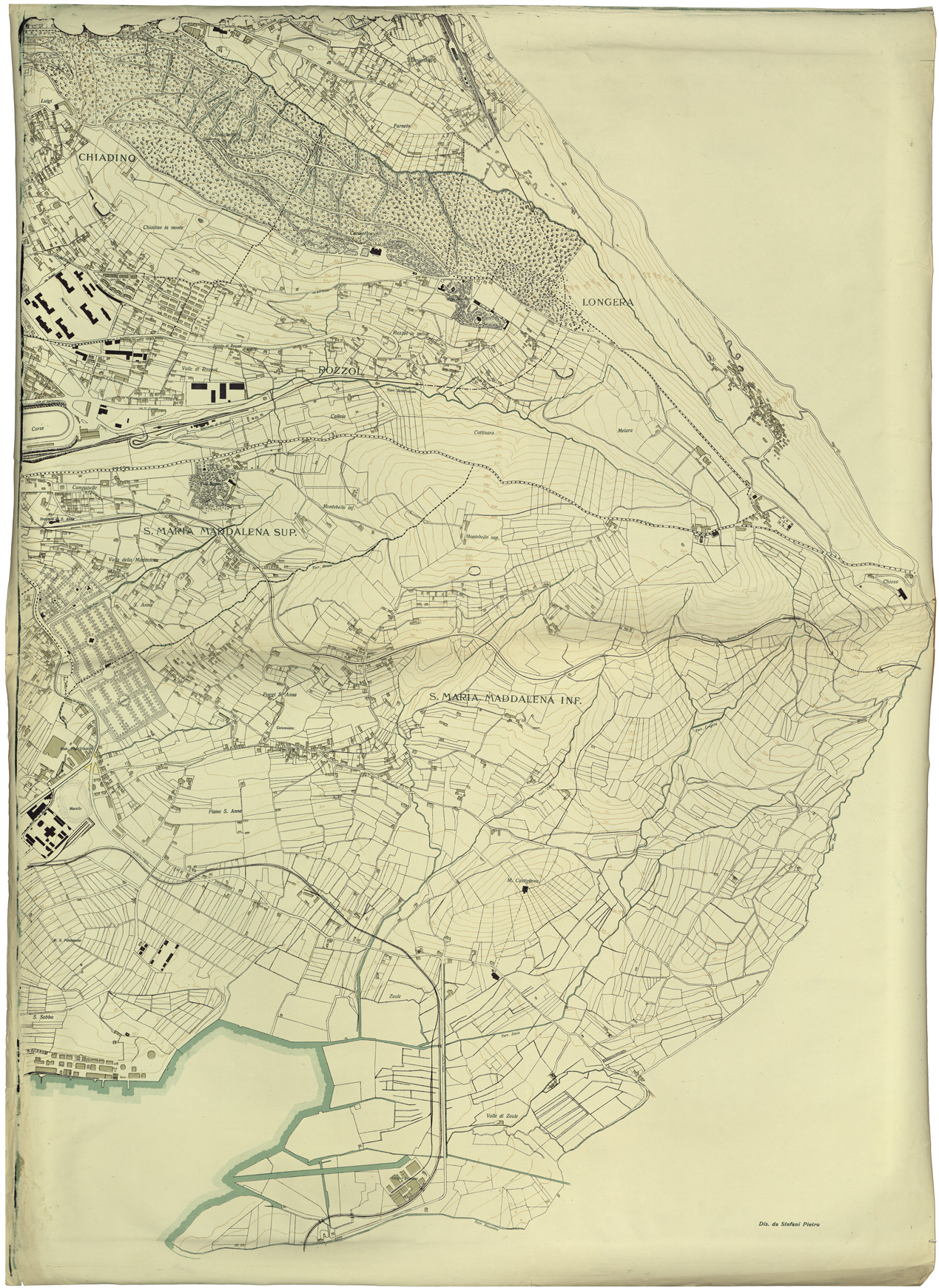 (N:36476) PIANTA DELLA CITTA' DI TRIESTE - TAVOLA 2 (SE009553) Carte e stampe antiche: riproduzione a colori su carta (formato A1)