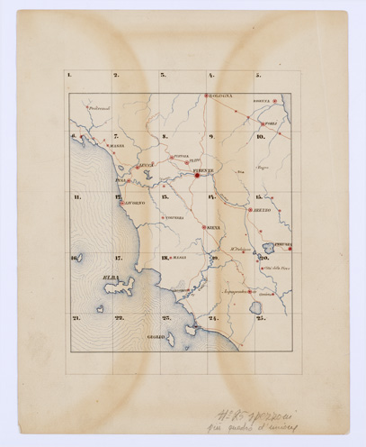 (N:11619) LA TOSCANA DIVISA IN COMUNITA' - Quadro d'unione (B0000161) Carte e stampe antiche: riproduzione a colori su carta (formato A1)