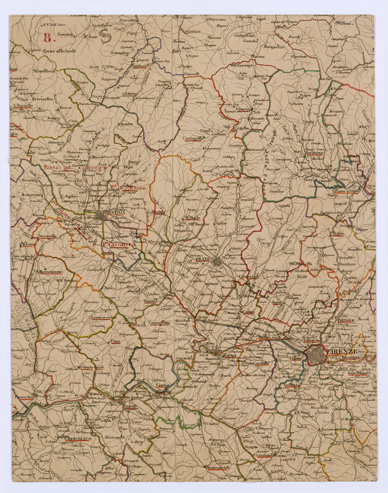 (N:11592) LA TOSCANA DIVISA IN COMUNITA' - Tavola 8 (B0000169) Carte e stampe antiche: riproduzione a colori su carta (formato A1)