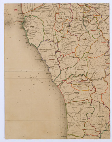 (N:11615) LA TOSCANA DIVISA IN COMUNITA' - Tavola 12 (B0000173) Carte e stampe antiche: riproduzione a colori su carta (formato A1)