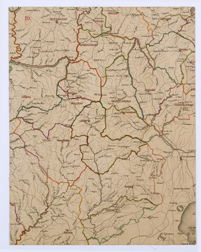 (N:11608) LA TOSCANA DIVISA IN COMUNITA' - Tavola 19 (B0000180) Carte e stampe antiche: riproduzione a colori su carta (formato A1)