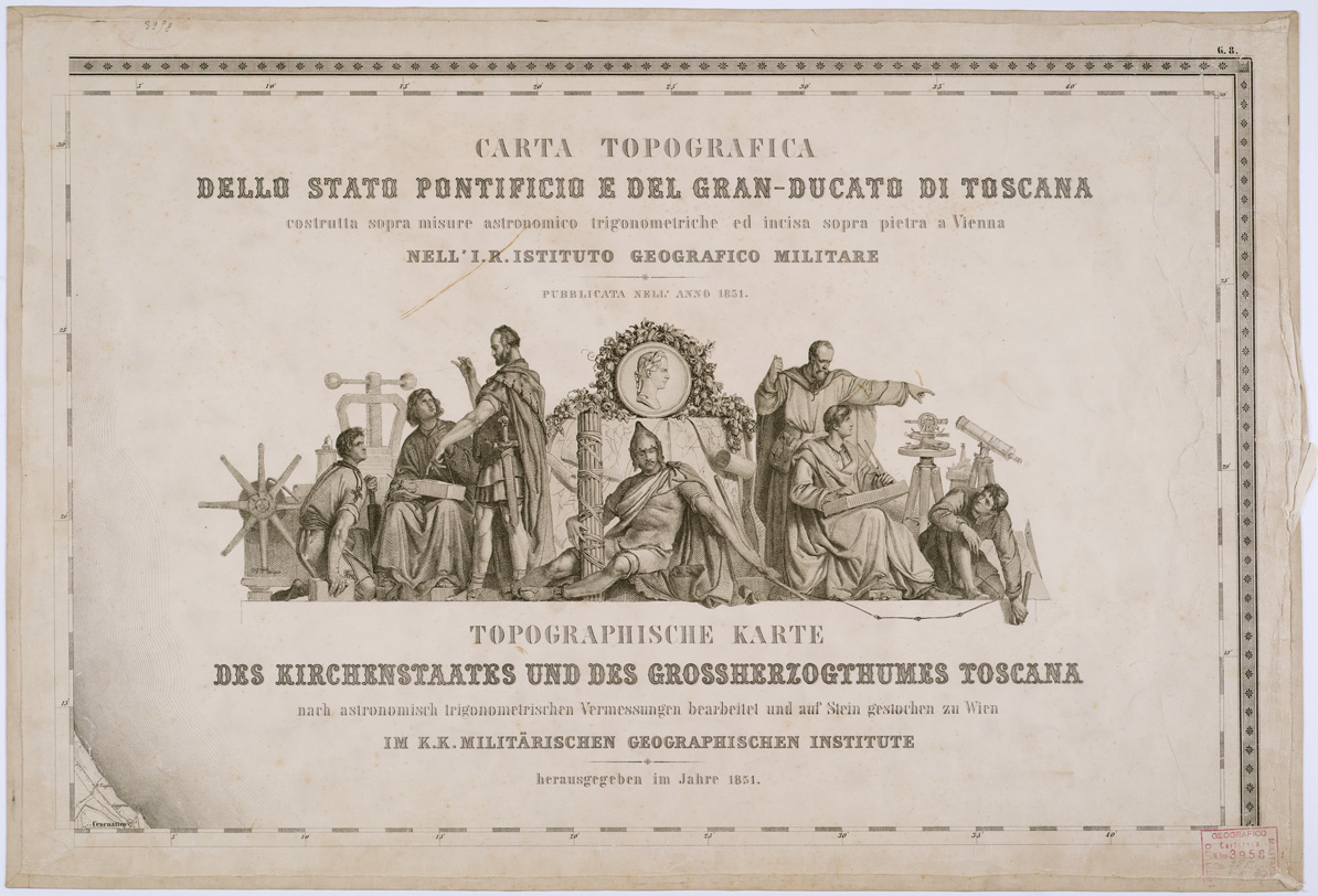 (N:8163) CARTA TOPOGRAFICA DELLO STATO PONTIFICIO E DEL GRAN-DUCATO DI TOSCANA - Tavola G. 8 (B0000226) Carte e stampe antiche: riproduzione a colori su carta (formato A1)