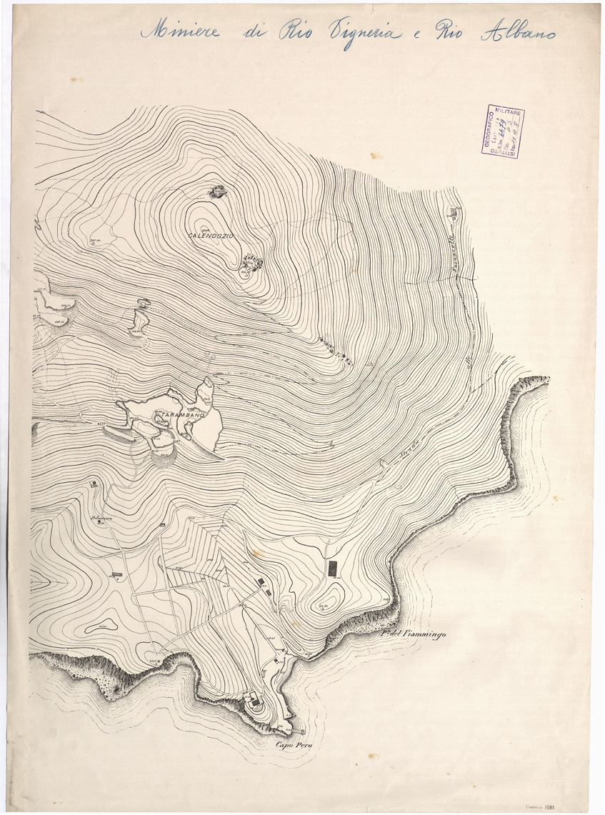 (N:12716) MINIERA DI RIO VIGNERIA E RIO ALBANO - Tavola 1 (B0000784) Carte e stampe antiche: riproduzione a colori su carta (formato A1)